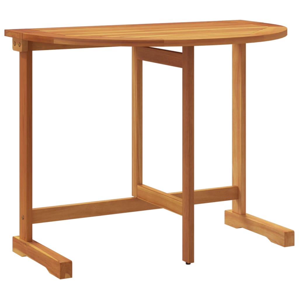 Mesa de balcón plegable madera maciza de acacia 90x60x72 cm