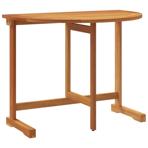 Mesa de balcón plegable madera maciza de acacia 90x60x72 cm