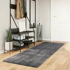 Alfombra de pelo corto suave lavable HUARTE antracita 100x200cm
