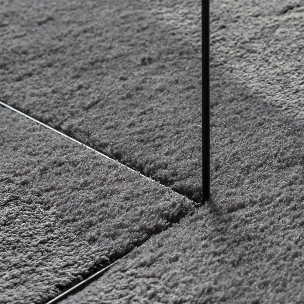 Alfombra de pelo corto suave lavable HUARTE antracita 100x200cm