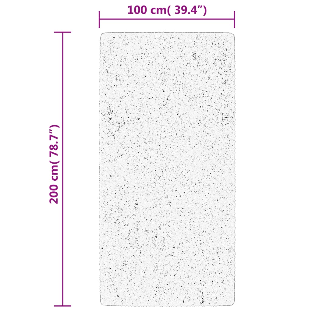 Alfombra de pelo corto suave lavable HUARTE antracita 100x200cm
