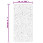 Alfombra de pelo corto suave lavable HUARTE antracita 100x200cm