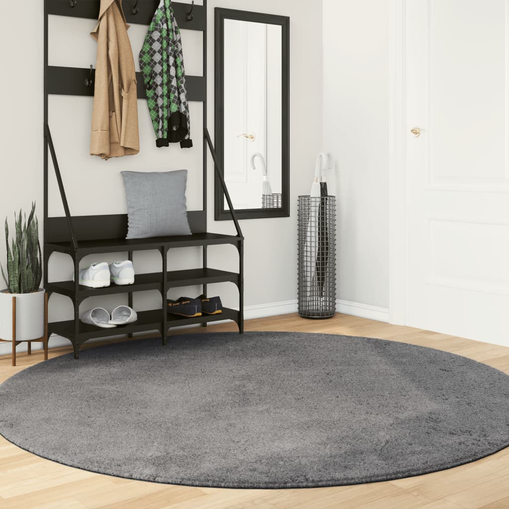 Alfombra de pelo corto suave lavable HUARTE antracita 100x200cm