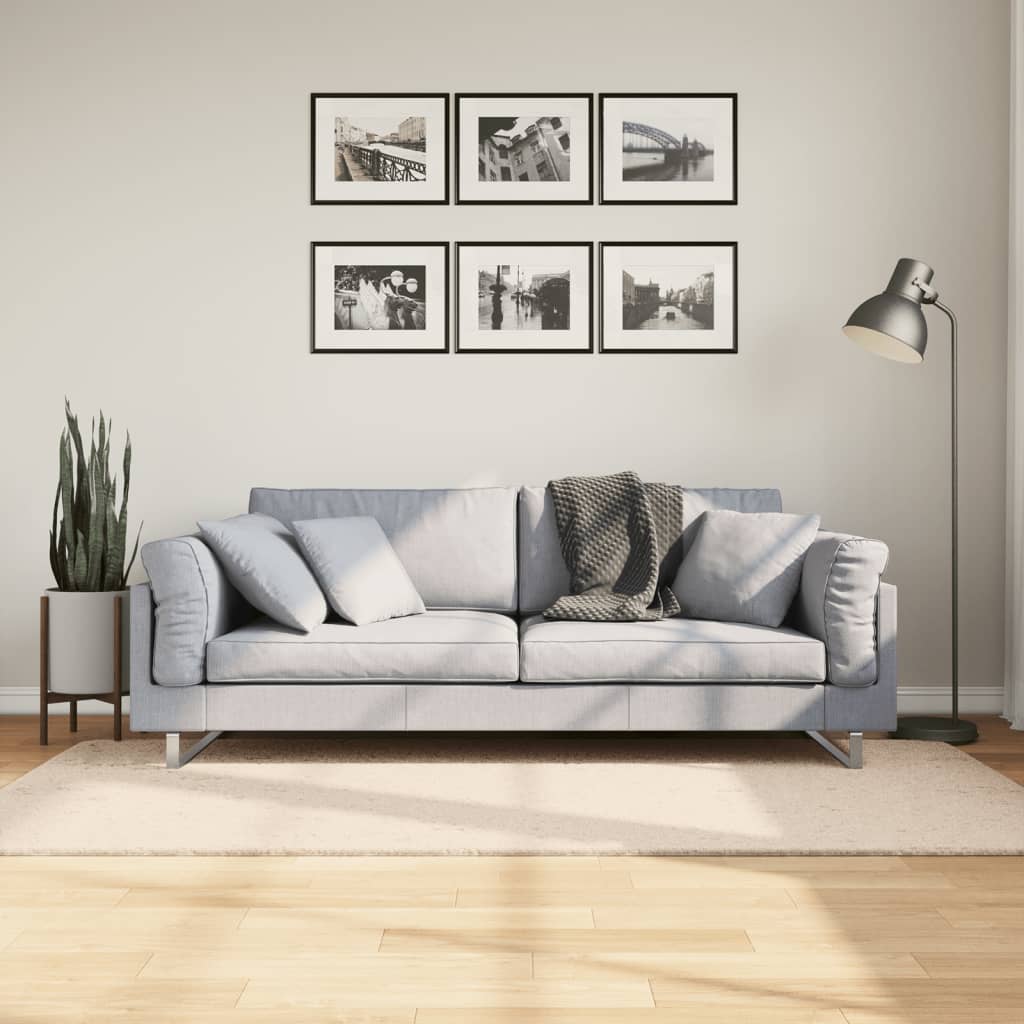 Alfombra de pelo corto suave lavable HUARTE antracita 100x200cm