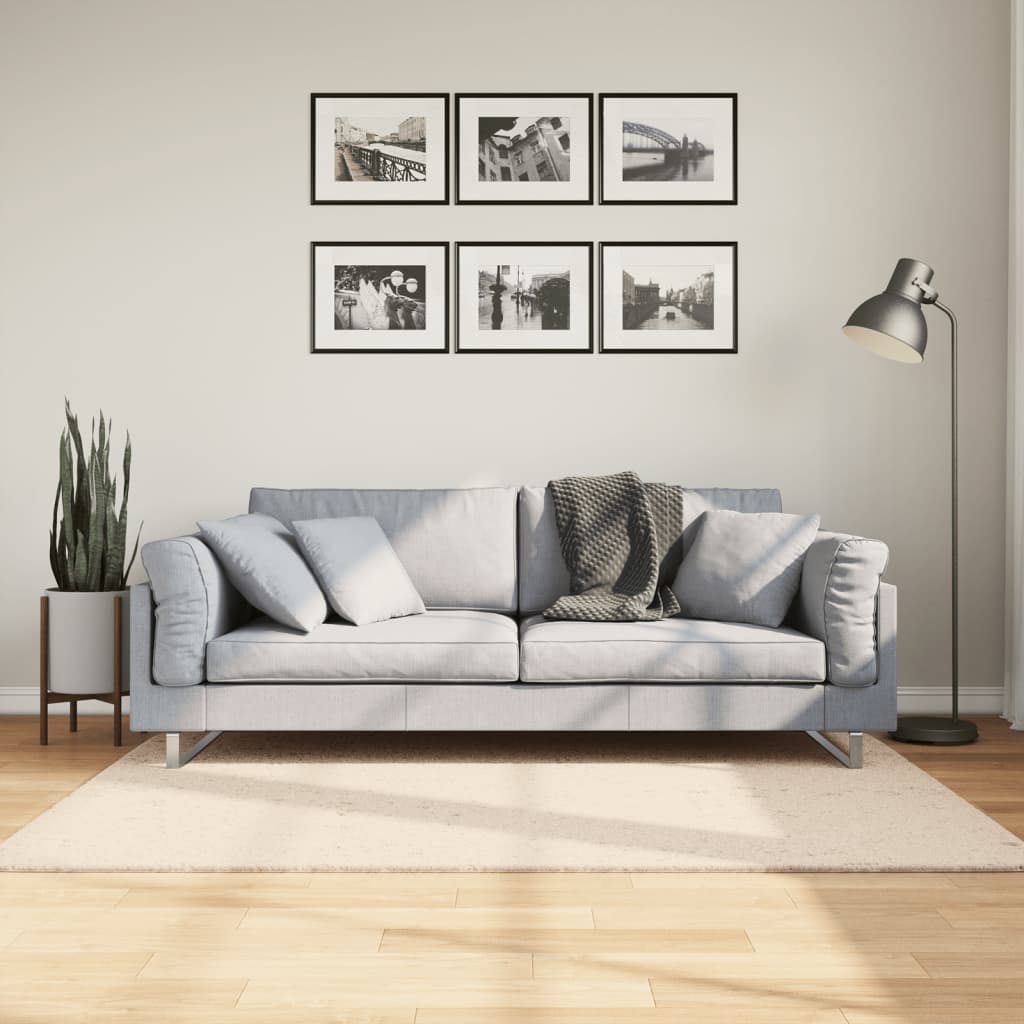 Alfombra de pelo corto suave lavable HUARTE antracita 100x200cm