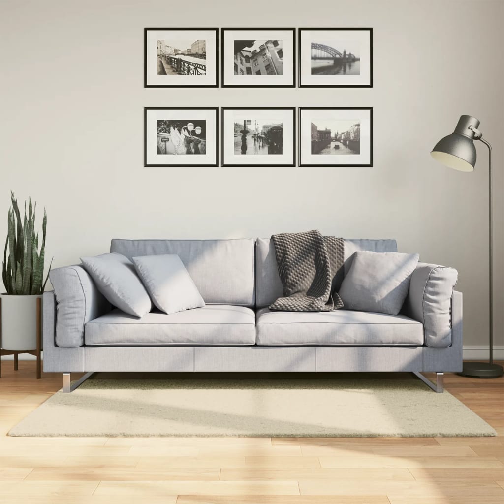 Alfombra de pelo corto suave lavable HUARTE antracita 100x200cm