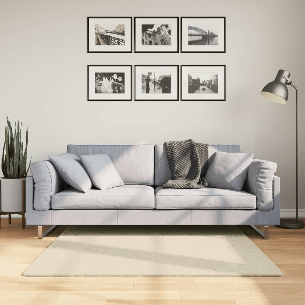 Alfombra de pelo corto suave lavable HUARTE antracita 100x200cm