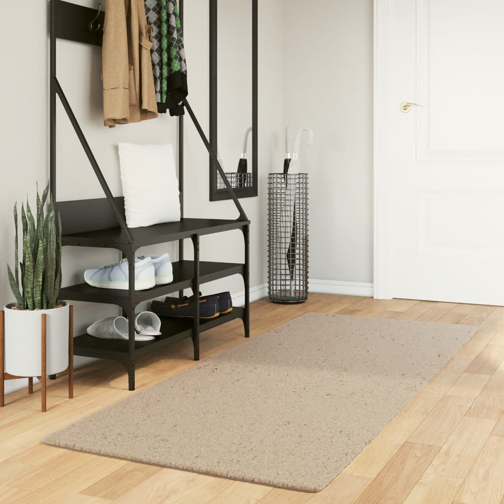 Alfombra de pelo corto suave lavable HUARTE antracita 100x200cm