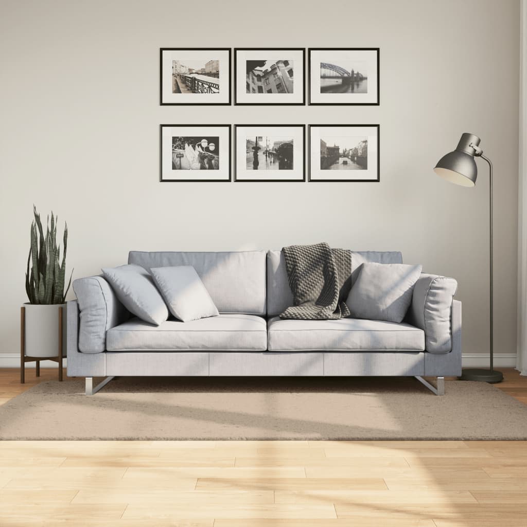 Alfombra de pelo corto suave lavable HUARTE antracita 100x200cm