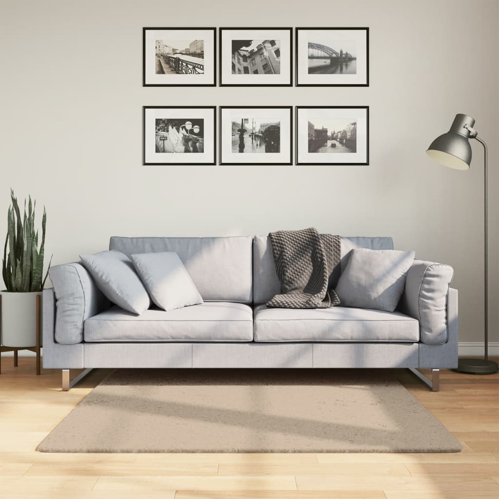 Alfombra de pelo corto suave lavable HUARTE antracita 100x200cm