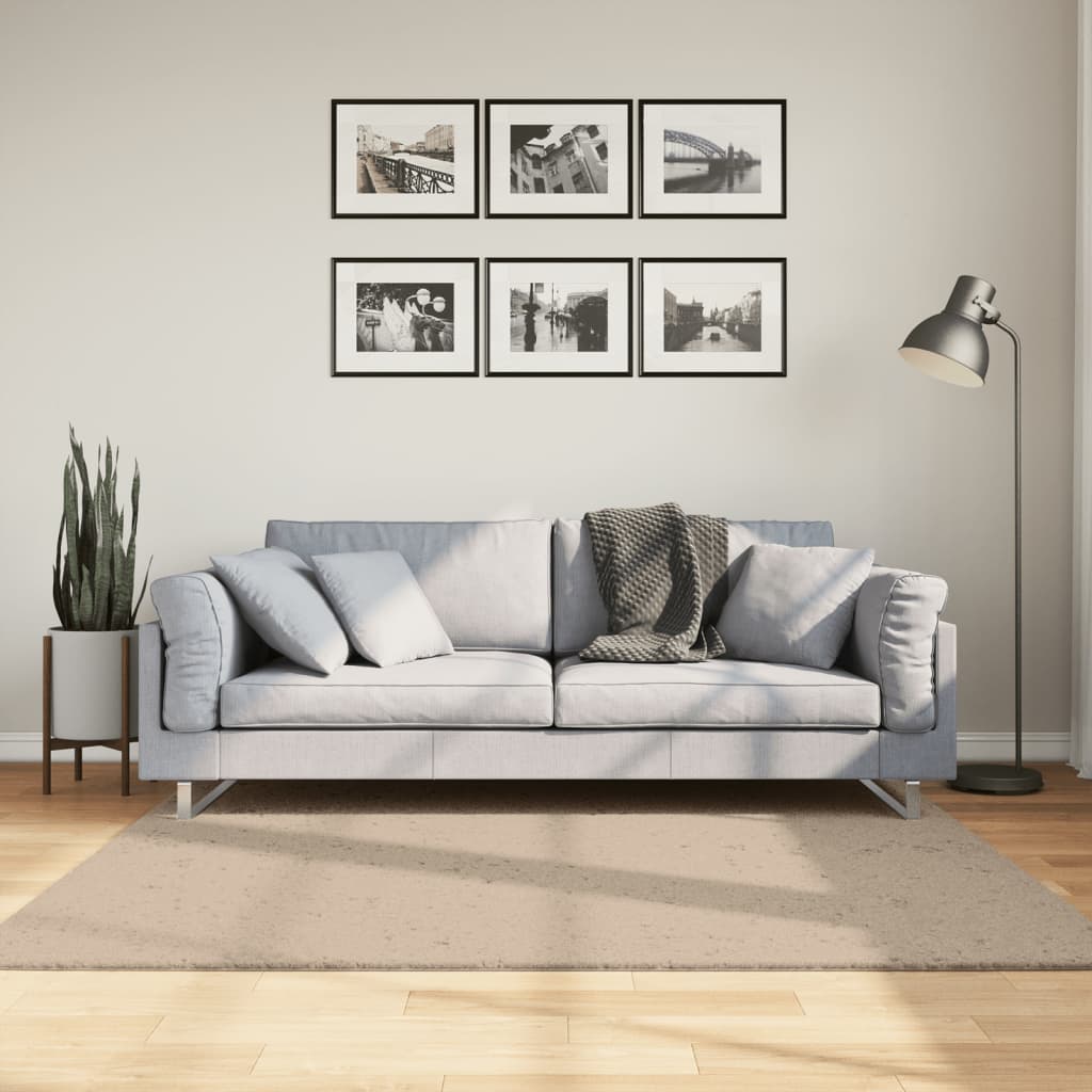 Alfombra de pelo corto suave lavable HUARTE antracita 100x200cm