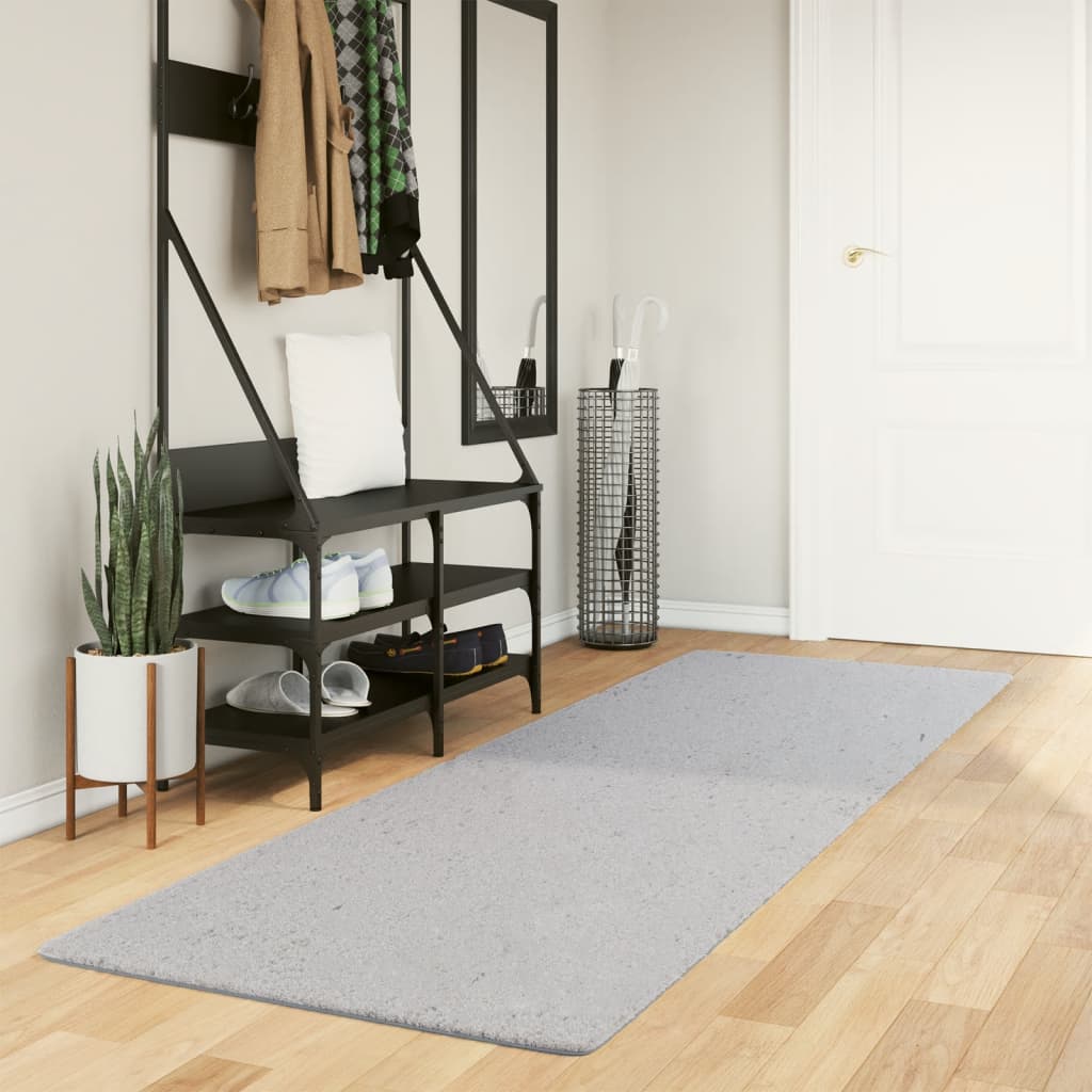 Alfombra de pelo corto suave lavable HUARTE antracita 100x200cm
