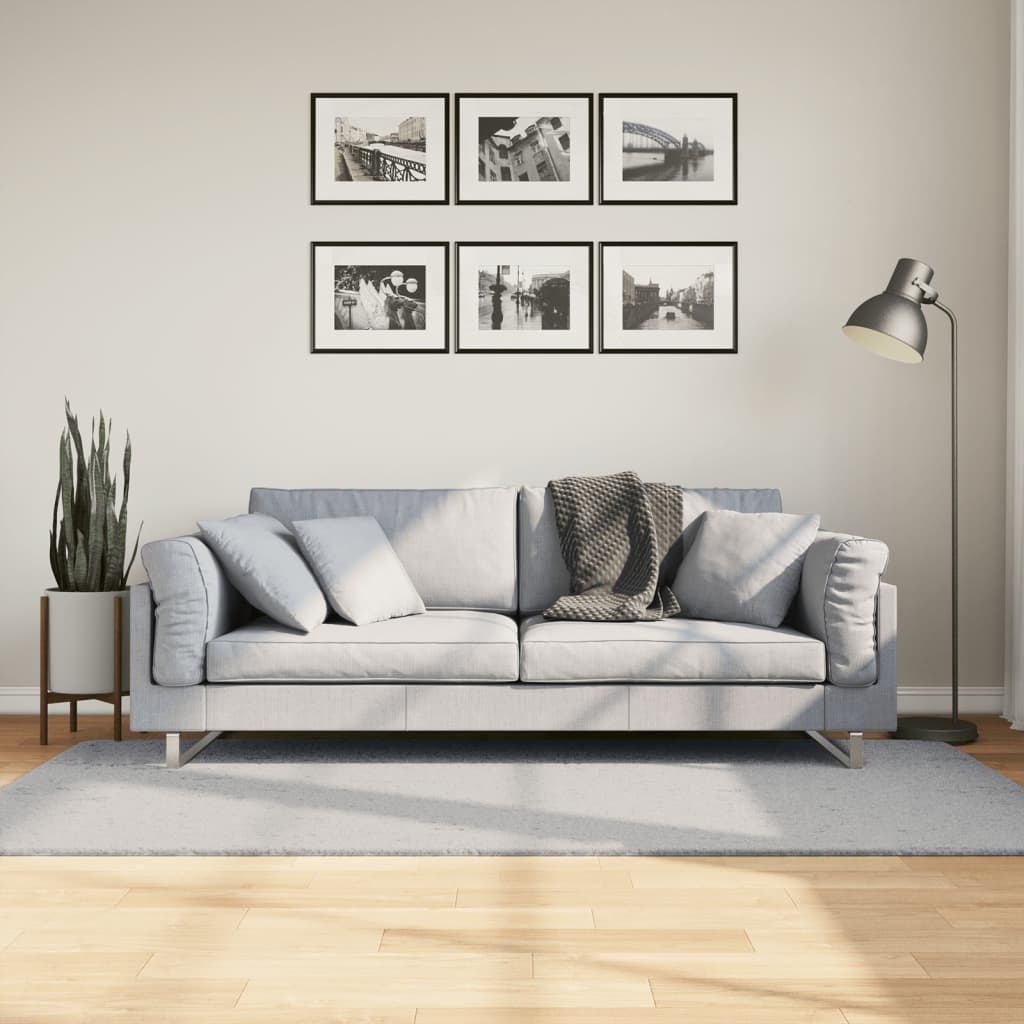 Alfombra de pelo corto suave lavable HUARTE antracita 100x200cm