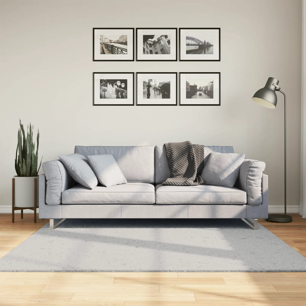 Alfombra de pelo corto suave lavable HUARTE antracita 100x200cm