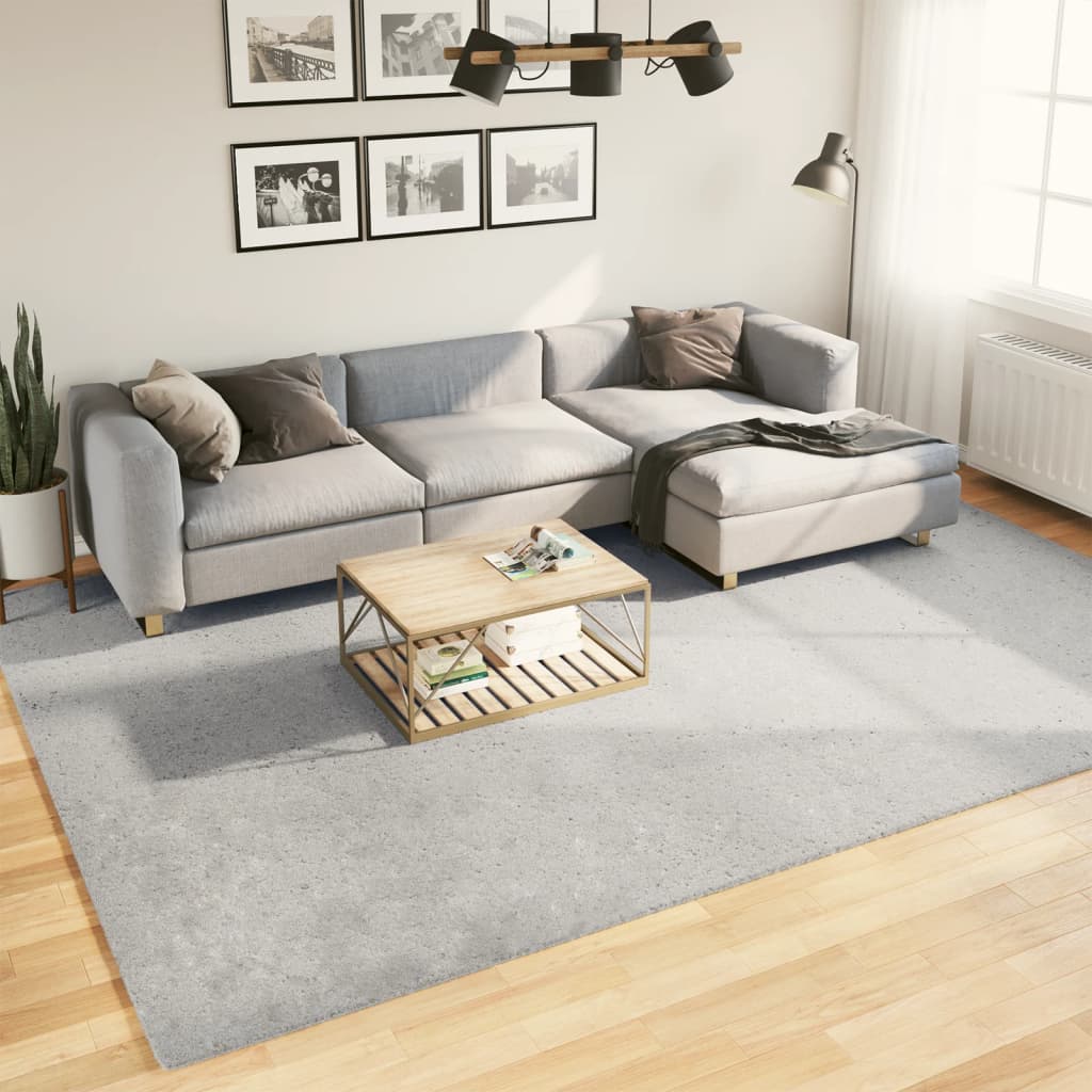Alfombra de pelo corto suave lavable HUARTE antracita 100x200cm