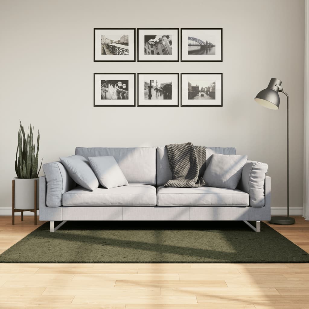 Alfombra de pelo corto suave lavable HUARTE antracita 100x200cm
