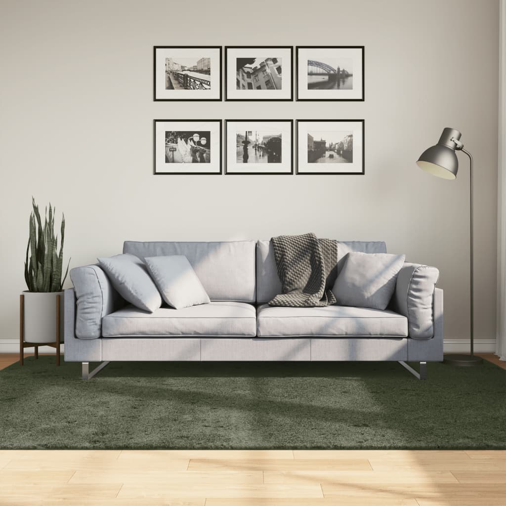 Alfombra de pelo corto suave lavable HUARTE antracita 100x200cm