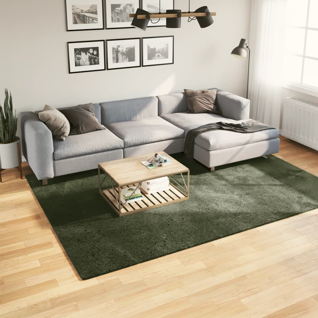 Alfombra de pelo corto suave lavable HUARTE antracita 100x200cm