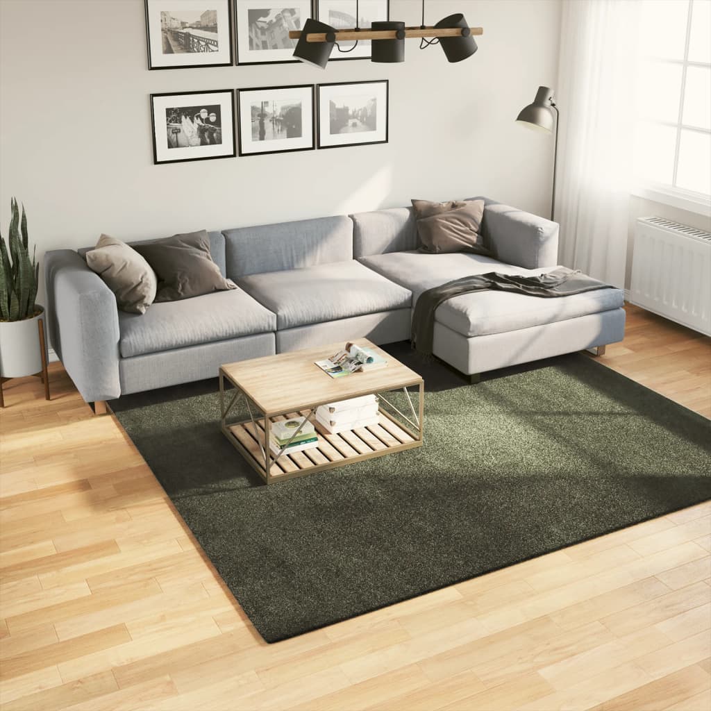 Alfombra de pelo corto suave lavable HUARTE antracita 100x200cm