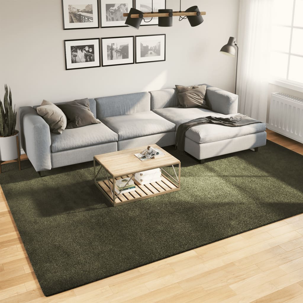 Alfombra de pelo corto suave lavable HUARTE antracita 100x200cm