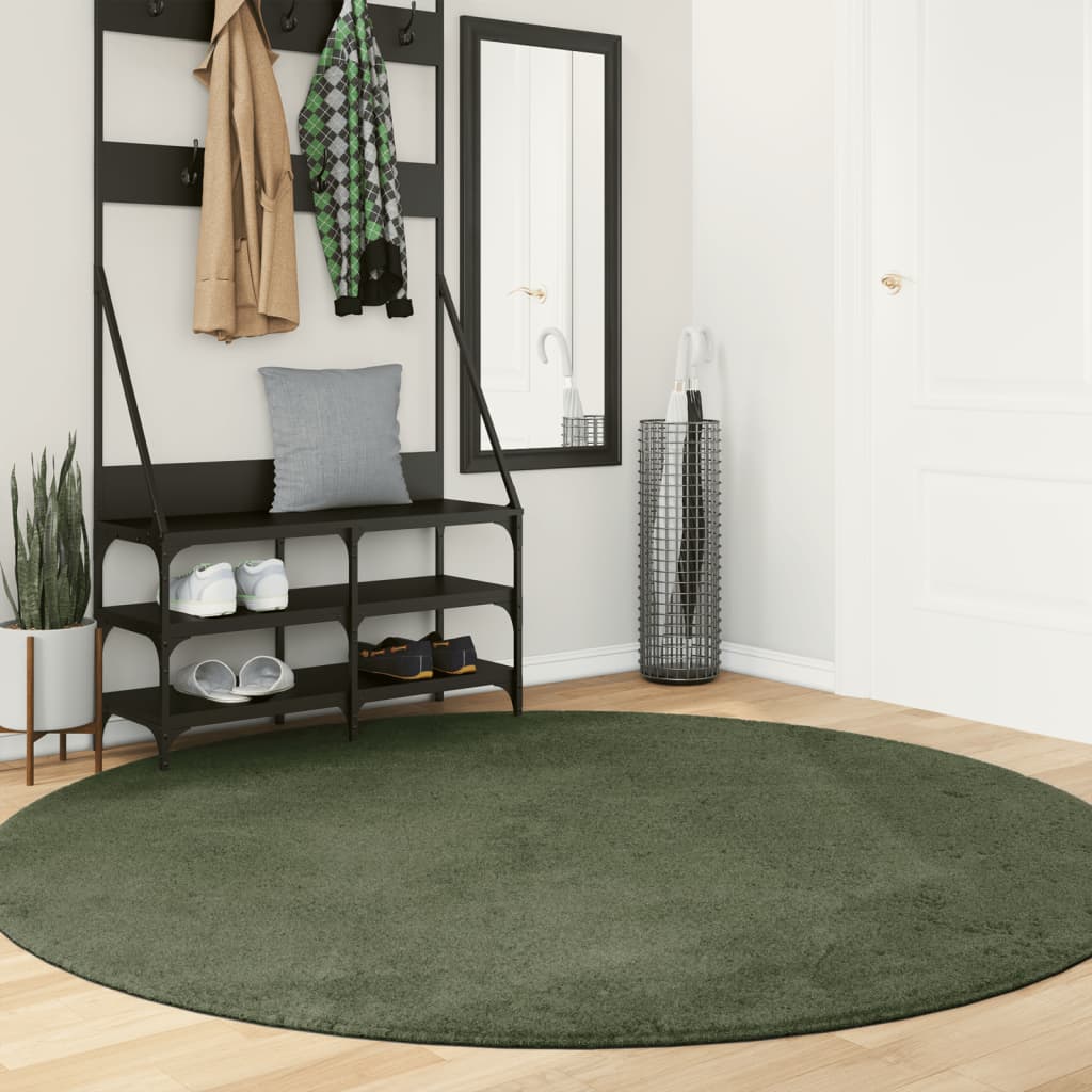 Alfombra de pelo corto suave lavable HUARTE antracita 100x200cm