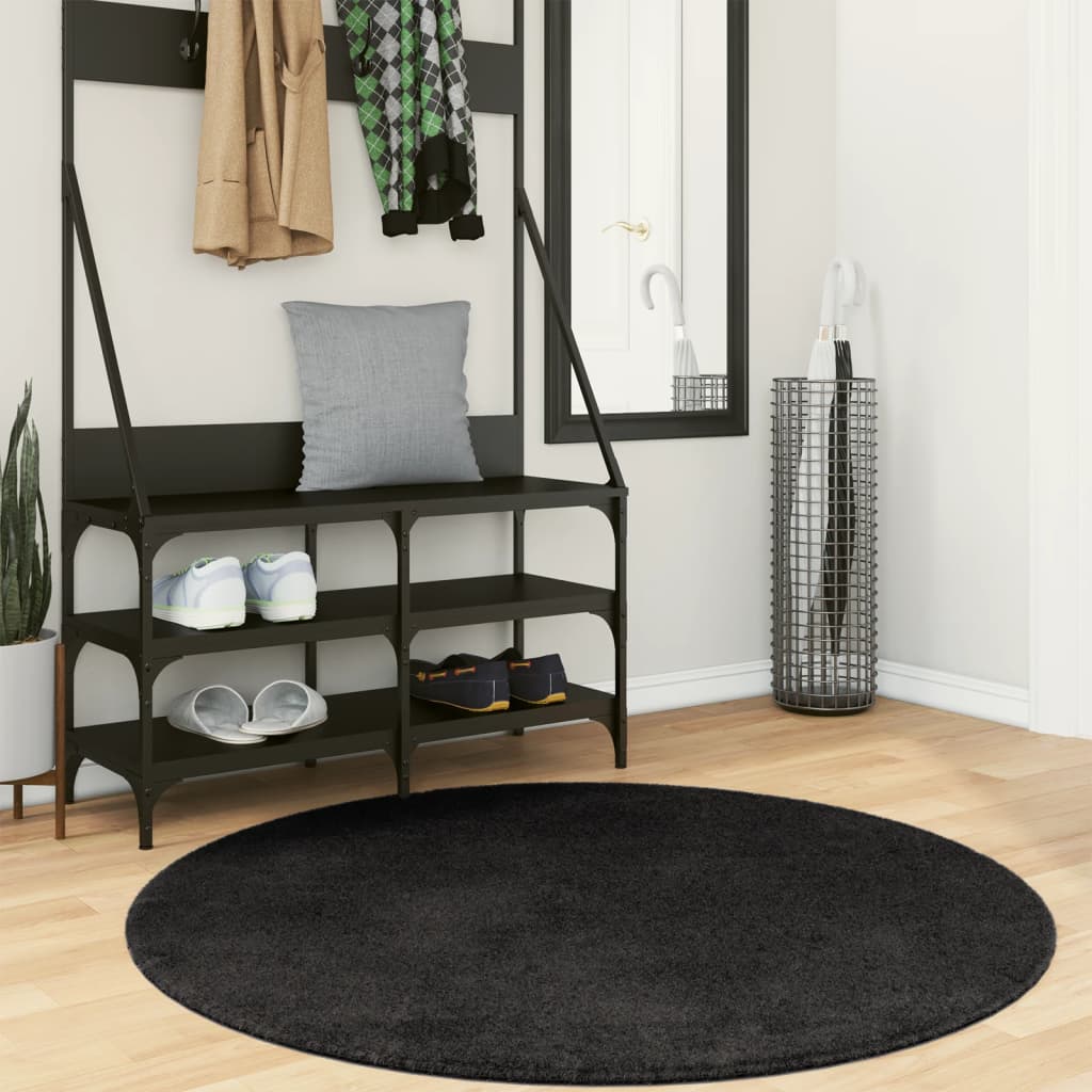 Alfombra de pelo corto suave lavable HUARTE antracita 100x200cm