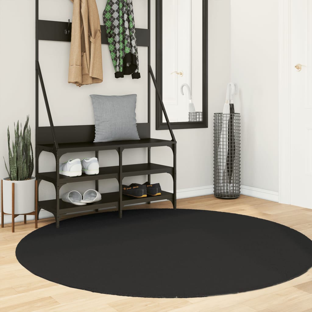 Alfombra de pelo corto suave lavable HUARTE antracita 100x200cm