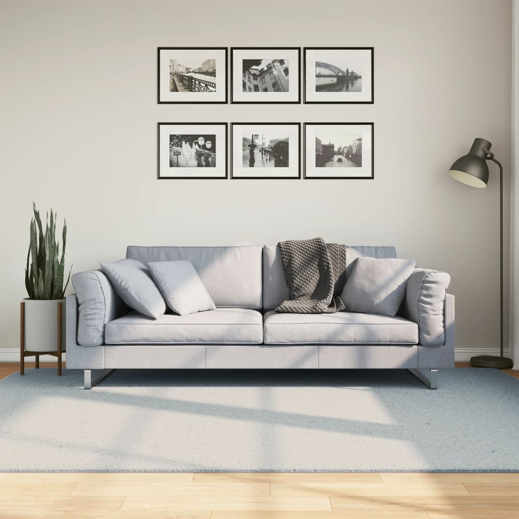 Alfombra de pelo corto suave lavable HUARTE antracita 100x200cm