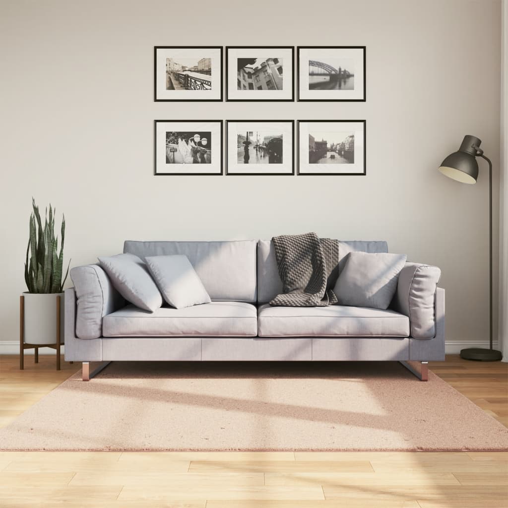Alfombra de pelo corto suave lavable HUARTE antracita 100x200cm