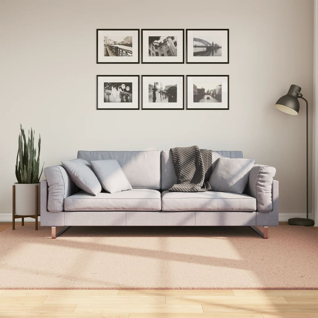 Alfombra de pelo corto suave lavable HUARTE antracita 100x200cm