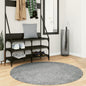 Modern long-pile rug PAMPLONA beige anthracite Ø 80 cm