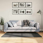 Short pile Scandinavian look rug IZA anthracite Ø 100 cm