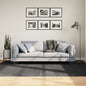 Short pile Scandinavian look rug IZA anthracite Ø 100 cm