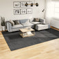 Short pile Scandinavian look rug IZA anthracite Ø 100 cm