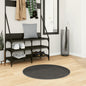 Short pile Scandinavian look rug IZA anthracite Ø 100 cm