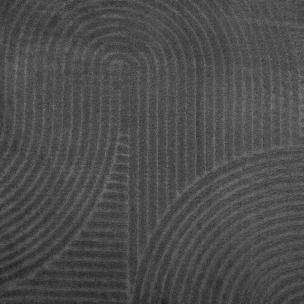Alfombra de pelo corto look escandinavo IZA antracita Ø 100 cm