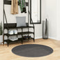 Short pile Scandinavian look rug IZA anthracite Ø 100 cm