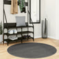 Short pile Scandinavian look rug IZA anthracite Ø 100 cm
