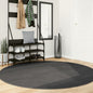 Short pile Scandinavian look rug IZA anthracite Ø 100 cm