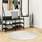 Short pile Scandinavian look rug IZA anthracite Ø 100 cm