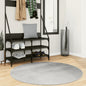 Short pile Scandinavian look rug IZA anthracite Ø 100 cm