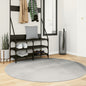 Short pile Scandinavian look rug IZA anthracite Ø 100 cm