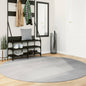 Short pile Scandinavian look rug IZA anthracite Ø 100 cm