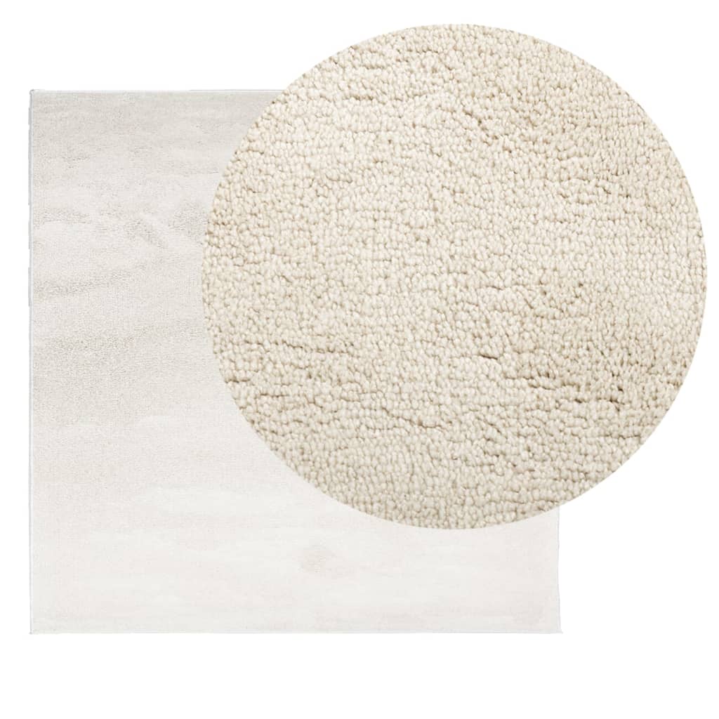 Alfombra de pelo corto OVIEDO beige 120x120 cm