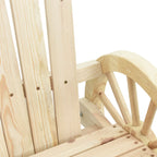 Juego de muebles de jardín 3 piezas madera maciza de abeto