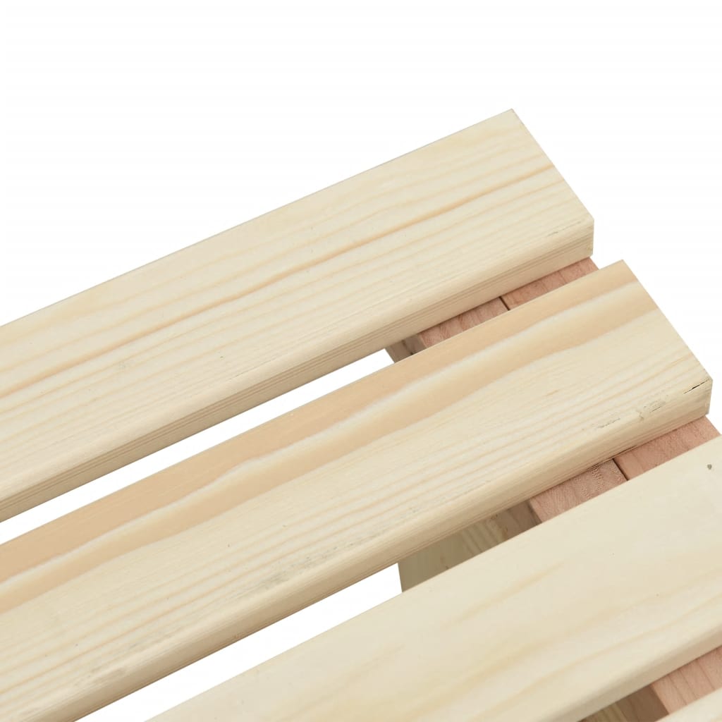Juego de muebles de jardín 3 piezas madera maciza de abeto