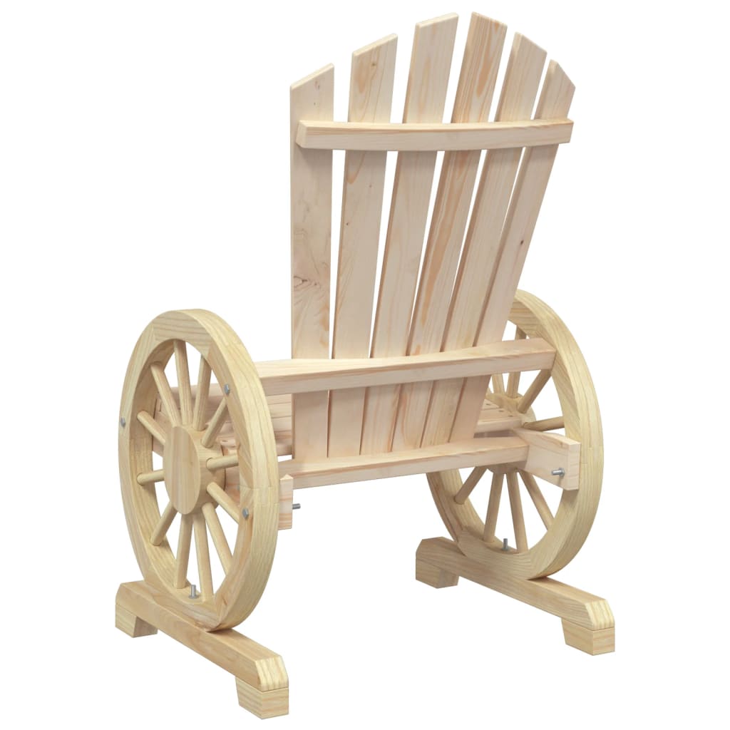 Juego de muebles de jardín 3 piezas madera maciza de abeto