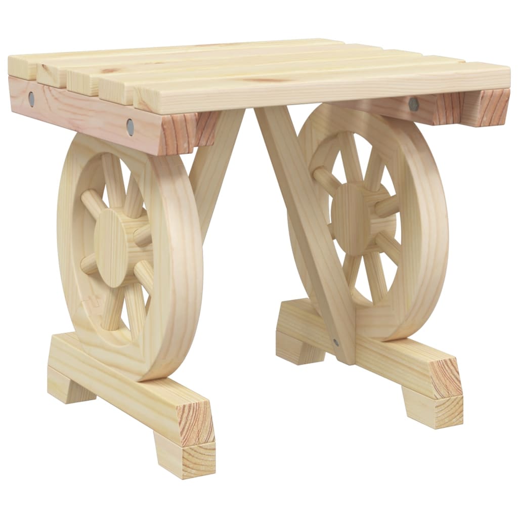 Juego de muebles de jardín 3 piezas madera maciza de abeto