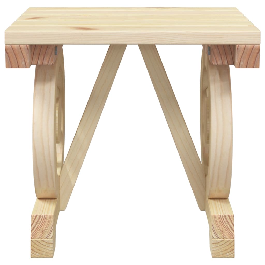 Juego de muebles de jardín 3 piezas madera maciza de abeto