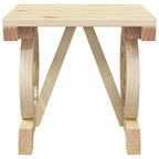 Juego de muebles de jardín 3 piezas madera maciza de abeto